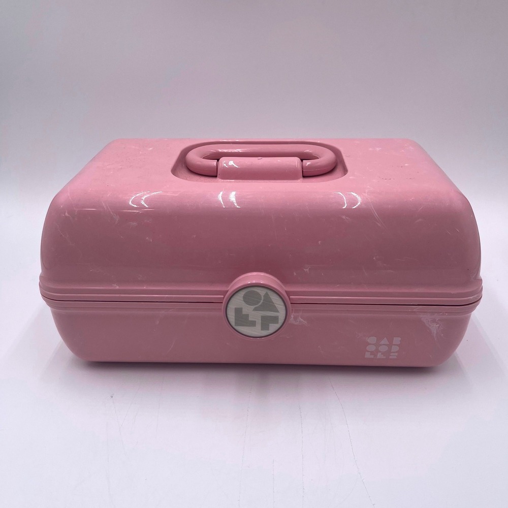 Caboodles On-the-Go Girl Pink Marble Makeup Case Organizer Mirror CAB56264T